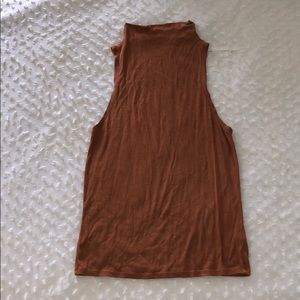 Burnt orange mock neck tank